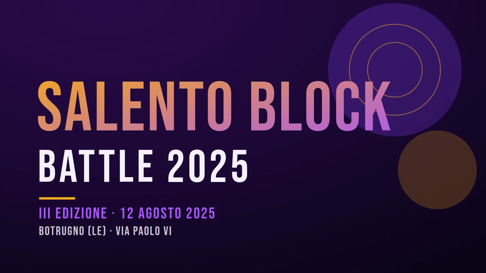 Cover evento Salento Block Battle 2025